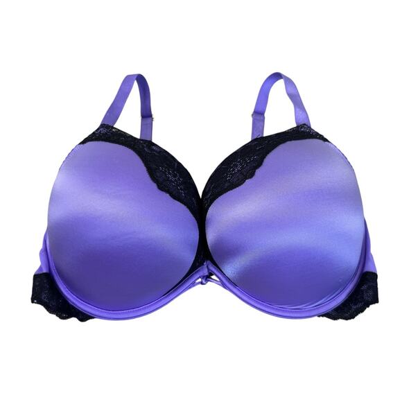 Victoria’s Secret BOMBSHELL Bra Plunge ADD 2 CUPS Push Up Padded Purple Lace 38D - Picture 1 of 9